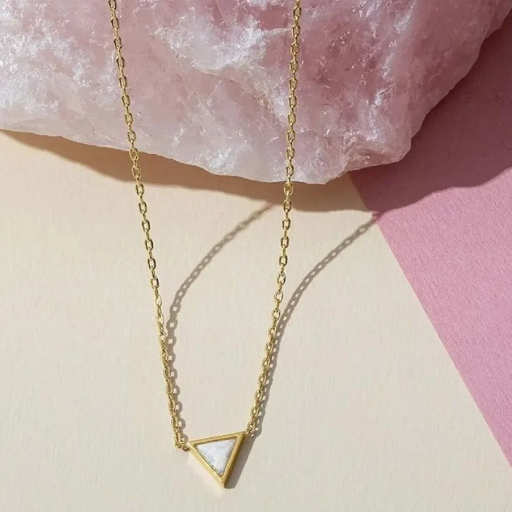 NEW 14K Gold Plated White Opal Necklace